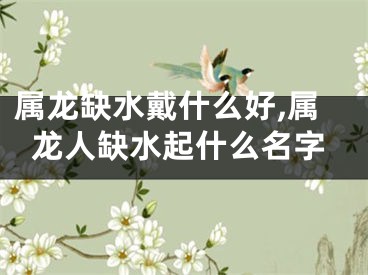 属龙缺水戴什么好,属龙人缺水起什么名字