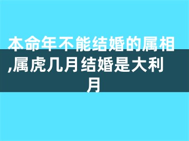 本命年不能结婚的属相,属虎几月结婚是大利月