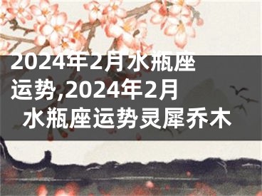 2024年2月水瓶座运势,2024年2月水瓶座运势灵犀乔木