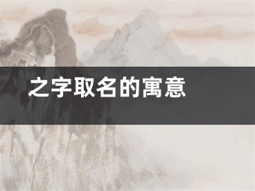  之字取名的寓意 