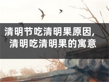 清明节吃清明果原因,清明吃清明果的寓意