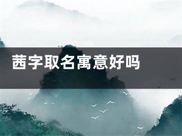  茜字取名寓意好吗 