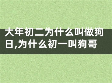 大年初二为什么叫做狗日,为什么初一叫狗哥