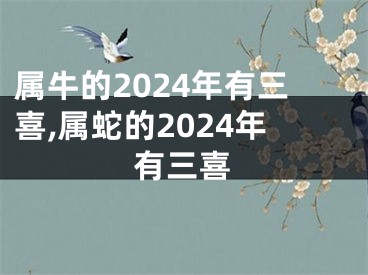 属牛的2024年有三喜,属蛇的2024年有三喜