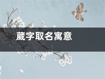  葳字取名寓意 