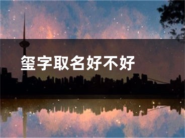  玺字取名好不好 