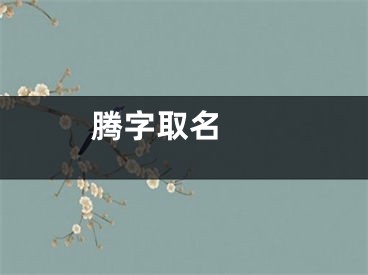  腾字取名 