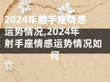 2024年射手座情感运势情况,2024年射手座情感运势情况如何