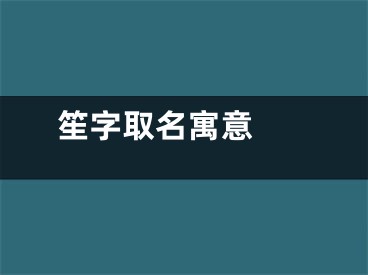  笙字取名寓意 