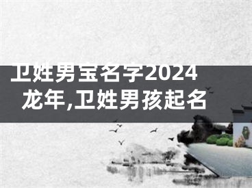 卫姓男宝名字2024龙年,卫姓男孩起名