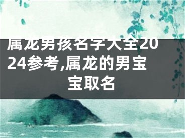 属龙男孩名字大全2024参考,属龙的男宝宝取名