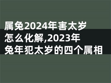 属兔2024年害太岁怎么化解,2023年兔年犯太岁的四个属相