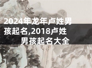 2024年龙年卢姓男孩起名,2018卢姓男孩起名大全