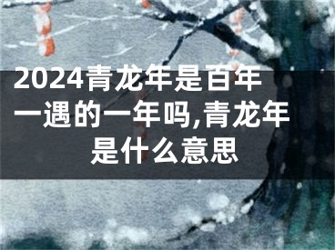 2024青龙年是百年一遇的一年吗,青龙年是什么意思