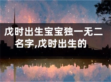 戊时出生宝宝独一无二名字,戊时出生的