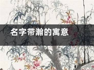  名字带瀚的寓意 