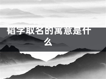  韬字取名的寓意是什么 