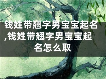 钱姓带翘字男宝宝起名,钱姓带翘字男宝宝起名怎么取