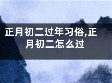 正月初二过年习俗,正月初二怎么过