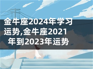 金牛座2024年学习运势,金牛座2021年到2023年运势