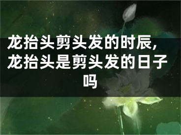 龙抬头剪头发的时辰,龙抬头是剪头发的日子吗