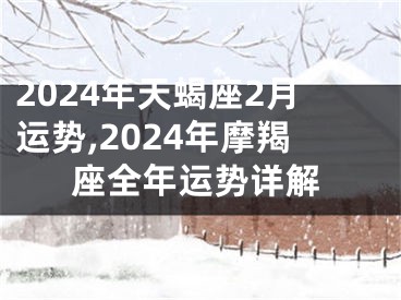 2024年天蝎座2月运势,2024年摩羯座全年运势详解