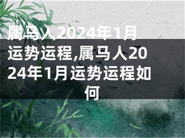 属马人2024年1月运势运程,属马人2024年1月运势运程如何