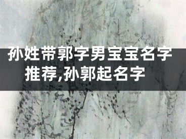 孙姓带郭字男宝宝名字推荐,孙郭起名字