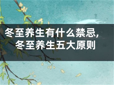 冬至养生有什么禁忌,冬至养生五大原则