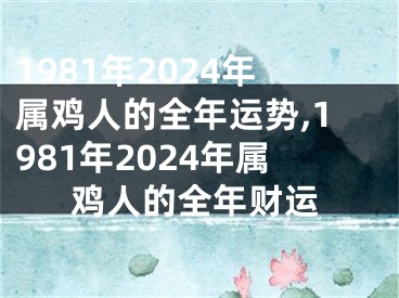 1981年2024年属鸡人的全年运势,1981年2024年属鸡人的全年财运