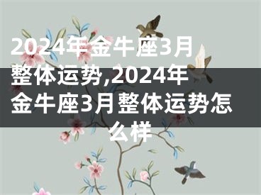 2024年金牛座3月整体运势,2024年金牛座3月整体运势怎么样