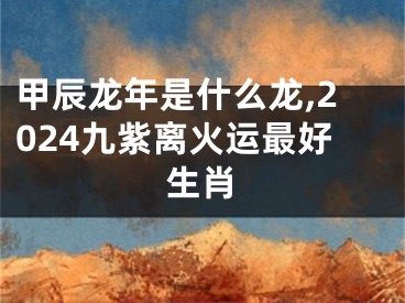 甲辰龙年是什么龙,2024九紫离火运最好生肖