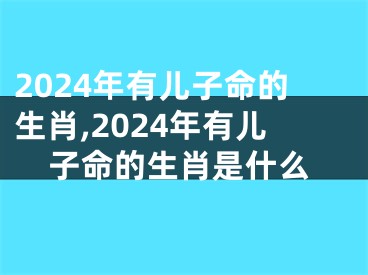 2024年有儿子命的生肖,2024年有儿子命的生肖是什么