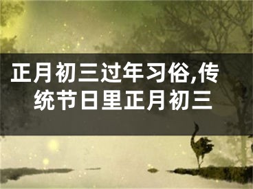 正月初三过年习俗,传统节日里正月初三