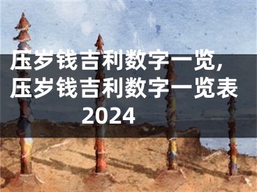 压岁钱吉利数字一览,压岁钱吉利数字一览表2024