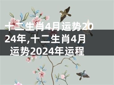 十二生肖4月运势2024年,十二生肖4月运势2024年运程