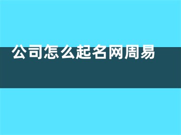  公司怎么起名网周易 