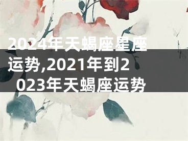 2024年天蝎座星座运势,2021年到2023年天蝎座运势