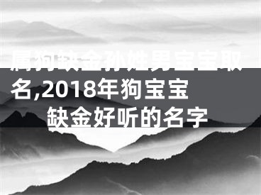 属狗缺金孙姓男宝宝取名,2018年狗宝宝缺金好听的名字