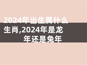 2024年出生属什么生肖,2024年是龙年还是兔年