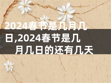 2024春节是几月几日,2024春节是几月几日的还有几天