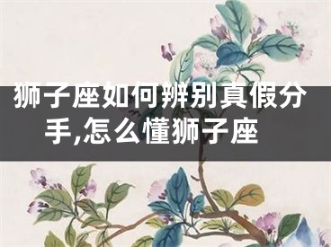 狮子座如何辨别真假分手,怎么懂狮子座