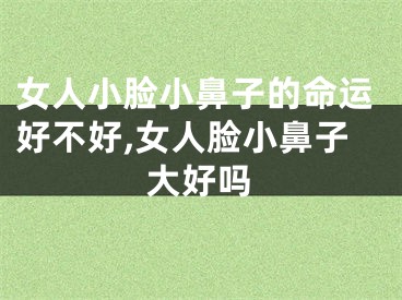 女人小脸小鼻子的命运好不好,女人脸小鼻子大好吗