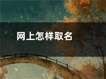  网上怎样取名 