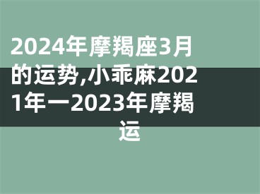 2024年摩羯座3月的运势,小乖麻2021年一2023年摩羯运