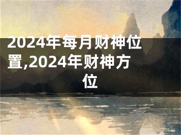 2024年每月财神位置,2024年财神方位