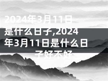 2024年3月11日是什么日子,2024年3月11日是什么日子好不好