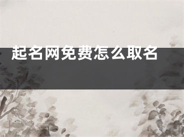  起名网免费怎么取名 