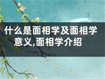 什么是面相学及面相学意义,面相学介绍