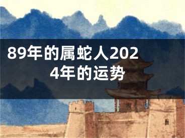 89年的属蛇人2024年的运势